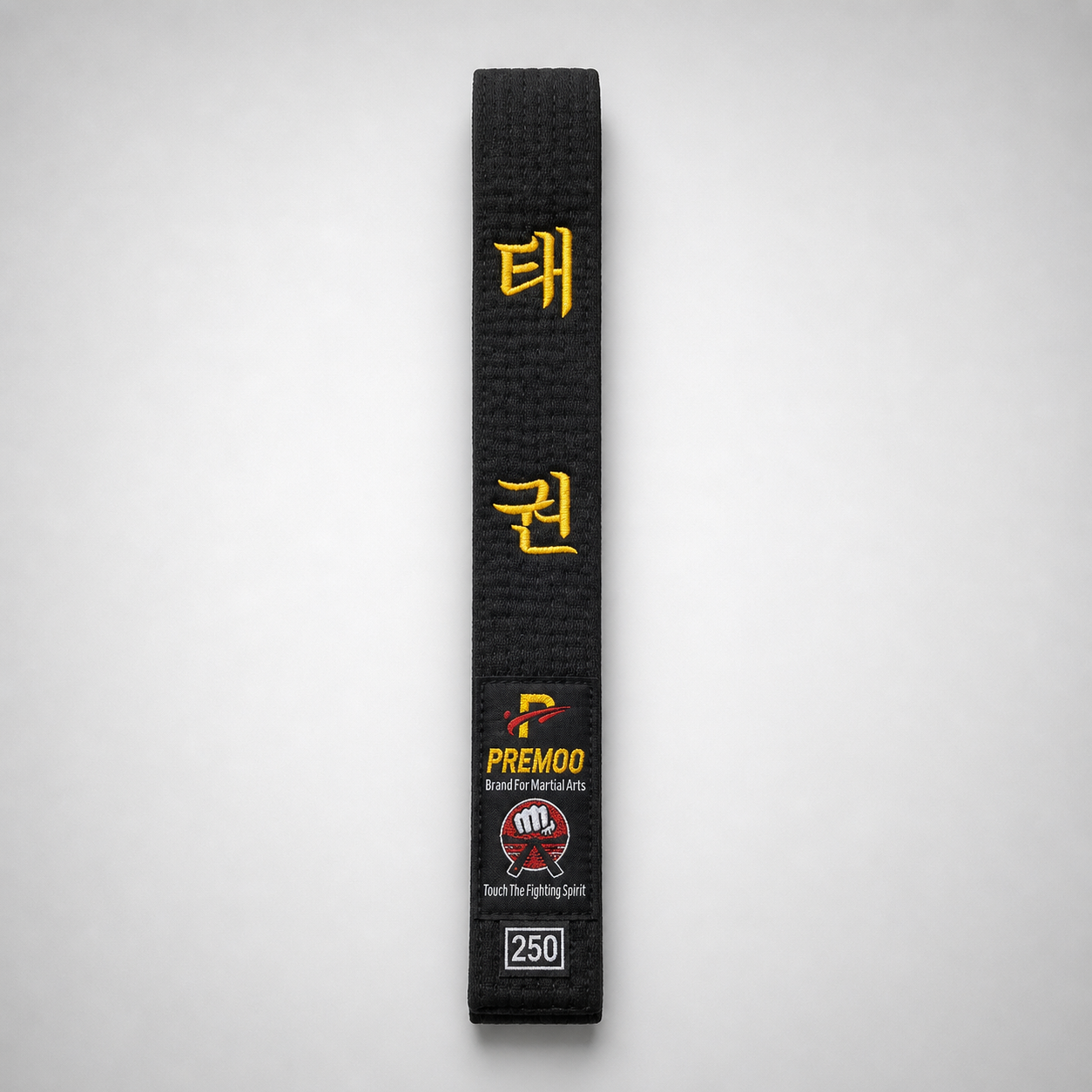 PREMOO BELT BLACK مطرزTAEKWANDO