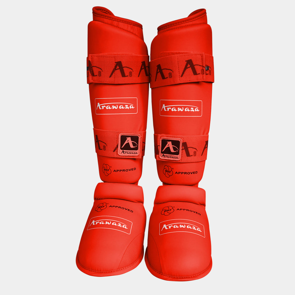 Arawaza WKF Approved Shin pad & Removable instep pad
